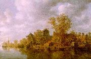 Jan van  Goyen River Landscape Spain oil painting reproduction